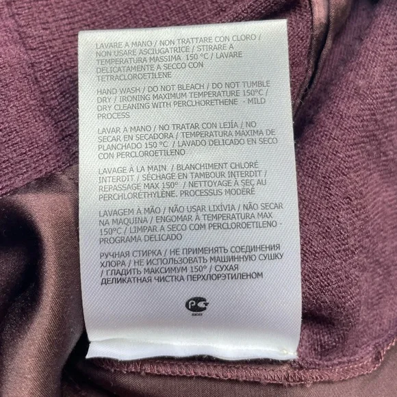 twin set simona barbieri Purple Button-Up Top sweater wool silk - Picture 8 of 10